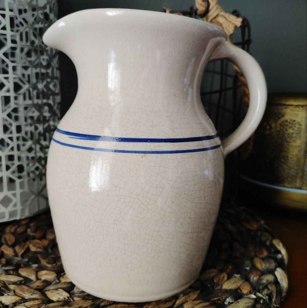 Heritage Blue Stripe Medium Country Pitcher